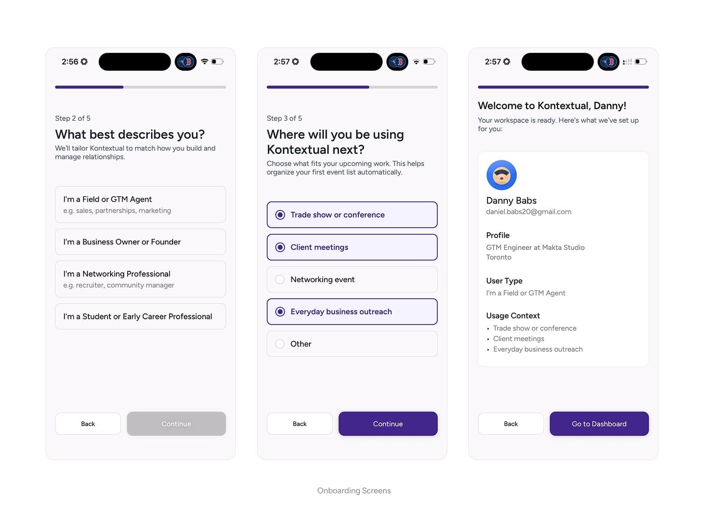 Kontextual mobile onboarding